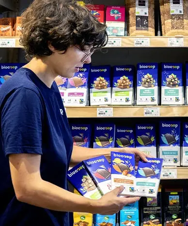 Photo d'illustration - Présentation de la gamme chocolats Biocoop