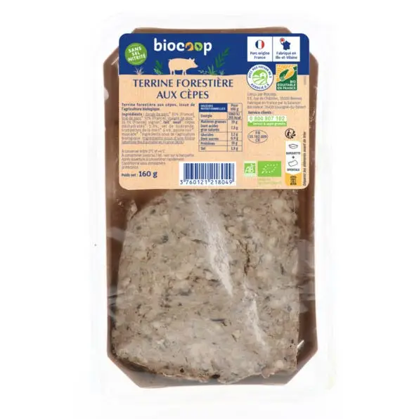 Terrine forestière cèpes 160g